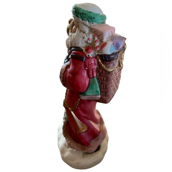 Vintage Santa Claus Jolly Saint Nicholas Ceramic Statue - Picture 4 of 8